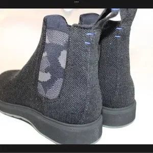 Rothy’s Merino Ankle Boots Black | Sustainable Knit Chelsea Boot-Size 10.5 Rothy main image 4